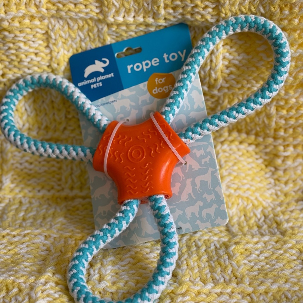 Animal Planet pets Orange and Blue Tug-of-War Dog Rope Toy